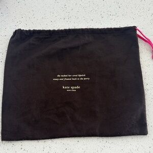 Kate Spade Black Pouch with Pink Drawstring